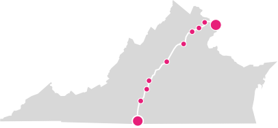 Piedmont Express Map