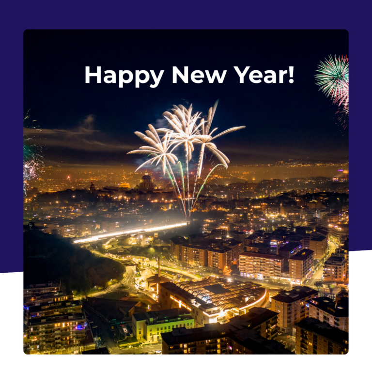 Happy New Year photo with fireworks
